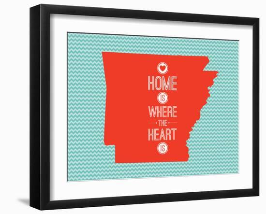 Home Is Where The Heart Is - Arkansas-null-Framed Art Print