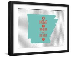 Home Is Where The Heart Is - Arkansas-null-Framed Art Print