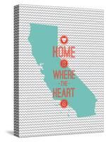 Home Is Where The Heart Is - California-null-Stretched Canvas