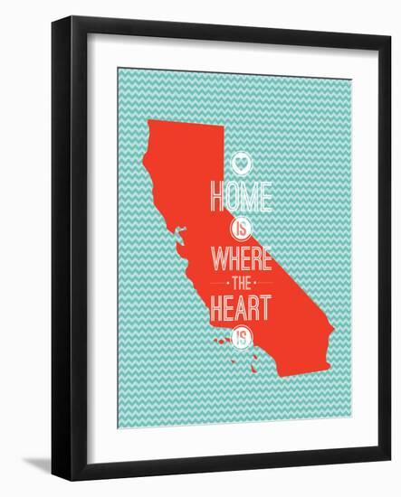 Home Is Where The Heart Is - California-null-Framed Art Print