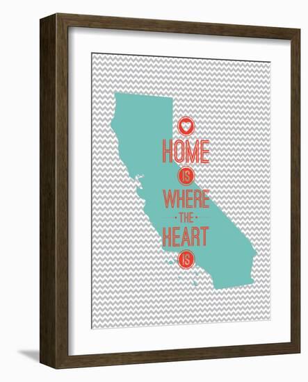 Home Is Where The Heart Is - California-null-Framed Art Print