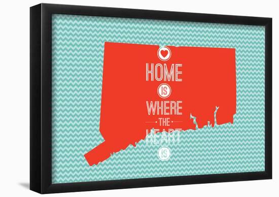 Home Is Where The Heart Is - Connecticut-null-Framed Poster