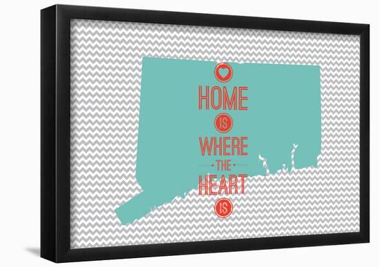 Home Is Where The Heart Is - Connecticut-null-Framed Poster