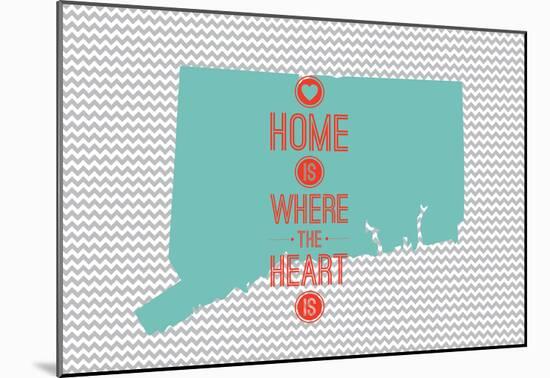 Home Is Where The Heart Is - Connecticut-null-Mounted Poster