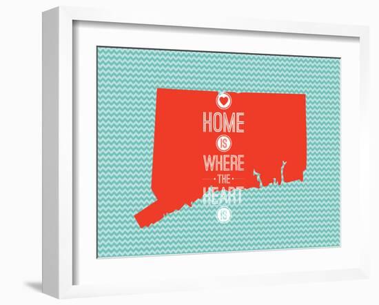 Home Is Where The Heart Is - Connecticut-null-Framed Art Print