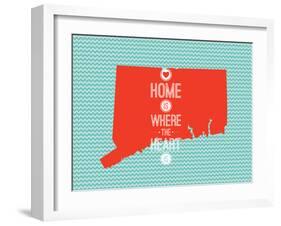 Home Is Where The Heart Is - Connecticut-null-Framed Art Print