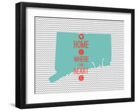 Home Is Where The Heart Is - Connecticut-null-Framed Art Print