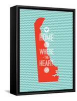 Home Is Where The Heart Is - Delaware-null-Framed Stretched Canvas