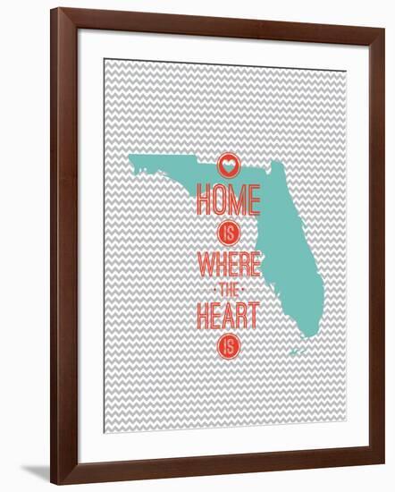 Home Is Where The Heart Is - Flordia-null-Framed Art Print