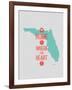 Home Is Where The Heart Is - Flordia-null-Framed Art Print