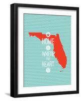 Home Is Where The Heart Is - Flordia-null-Framed Art Print