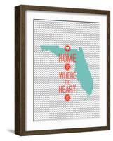 Home Is Where The Heart Is - Flordia-null-Framed Art Print