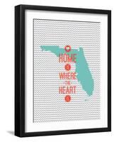 Home Is Where The Heart Is - Flordia-null-Framed Art Print