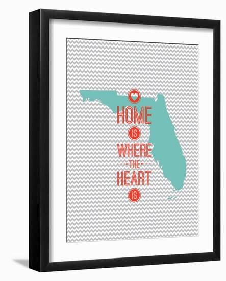 Home Is Where The Heart Is - Flordia-null-Framed Art Print