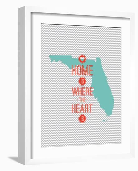 Home Is Where The Heart Is - Flordia-null-Framed Art Print