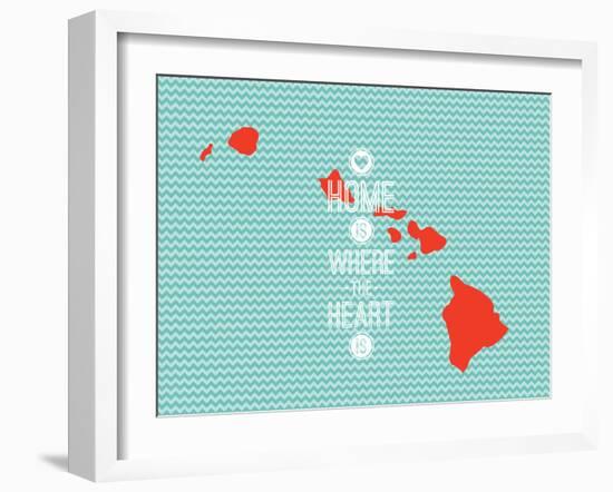 Home Is Where The Heart Is - Hawaii-null-Framed Art Print