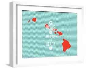 Home Is Where The Heart Is - Hawaii-null-Framed Art Print