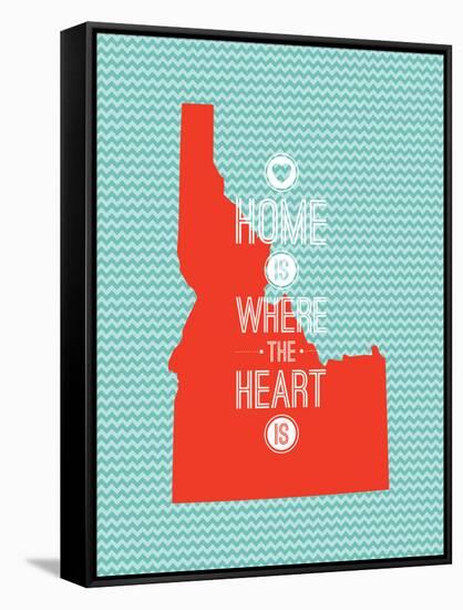 Home Is Where The Heart Is - Idaho-null-Framed Stretched Canvas