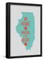 Home Is Where The Heart Is - Illinois-null-Framed Poster