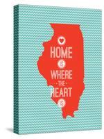 Home Is Where The Heart Is - Illinois-null-Stretched Canvas