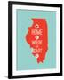 Home Is Where The Heart Is - Illinois-null-Framed Art Print