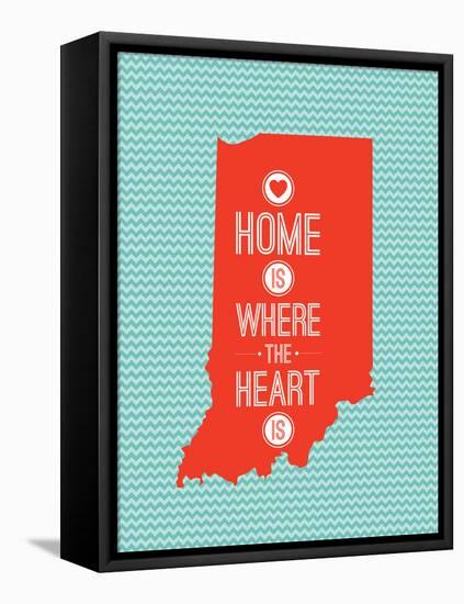 Home Is Where The Heart Is - Indiana-null-Framed Stretched Canvas