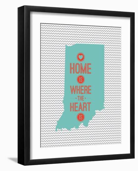 Home Is Where The Heart Is - Indiana-null-Framed Art Print