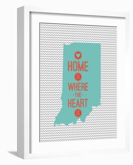 Home Is Where The Heart Is - Indiana-null-Framed Art Print