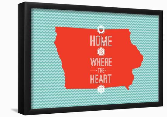 Home Is Where The Heart Is - Iowa-null-Framed Poster