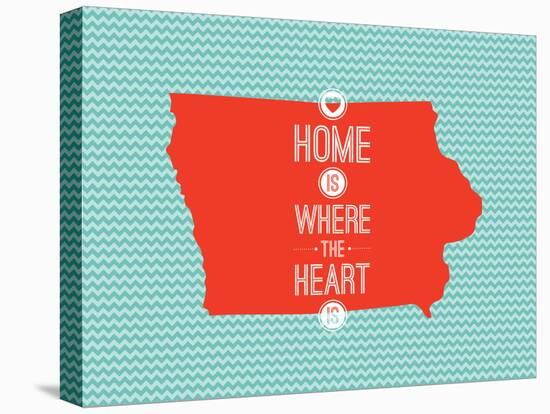 Home Is Where The Heart Is - Iowa-null-Stretched Canvas