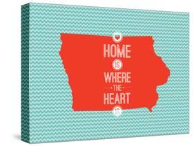 Home Is Where The Heart Is - Iowa-null-Stretched Canvas