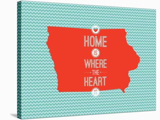 Home Is Where The Heart Is - Iowa-null-Stretched Canvas