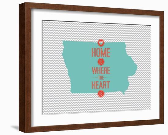 Home Is Where The Heart Is - Iowa-null-Framed Art Print