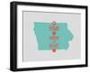 Home Is Where The Heart Is - Iowa-null-Framed Art Print