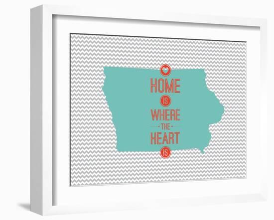 Home Is Where The Heart Is - Iowa-null-Framed Art Print