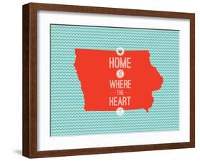 Home Is Where The Heart Is - Iowa-null-Framed Art Print