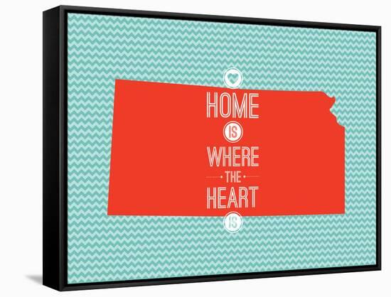 Home Is Where The Heart Is - Kansas-null-Framed Stretched Canvas