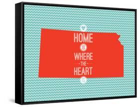 Home Is Where The Heart Is - Kansas-null-Framed Stretched Canvas