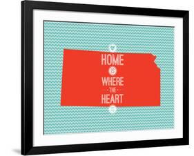 Home Is Where The Heart Is - Kansas-null-Framed Art Print