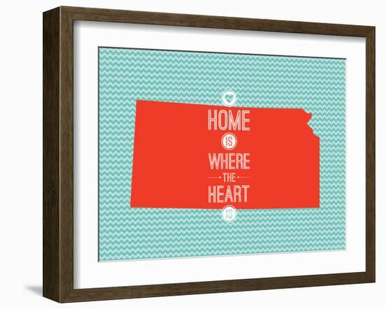 Home Is Where The Heart Is - Kansas-null-Framed Art Print