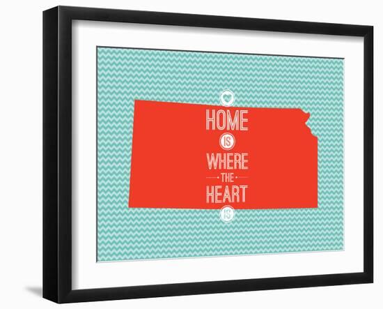 Home Is Where The Heart Is - Kansas-null-Framed Art Print