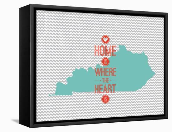 Home Is Where The Heart Is - Kentucky-null-Framed Stretched Canvas