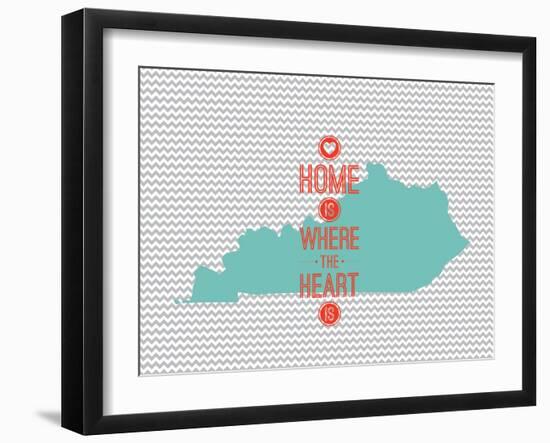 Home Is Where The Heart Is - Kentucky-null-Framed Art Print