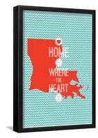 Home Is Where The Heart Is - Louisiana-null-Framed Poster