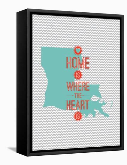 Home Is Where The Heart Is - Louisiana-null-Framed Stretched Canvas