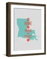 Home Is Where The Heart Is - Louisiana-null-Framed Art Print