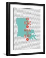Home Is Where The Heart Is - Louisiana-null-Framed Art Print