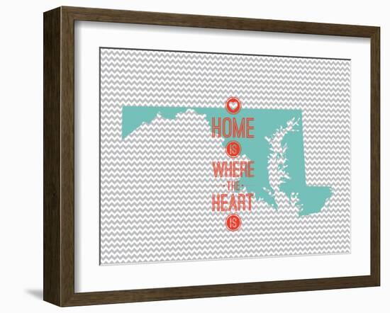 Home Is Where The Heart Is - Maryland-null-Framed Art Print