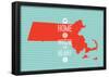 Home Is Where The Heart Is - Massachusetts-null-Framed Poster