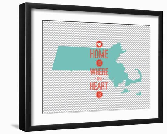 Home Is Where The Heart Is - Massachusetts-null-Framed Art Print